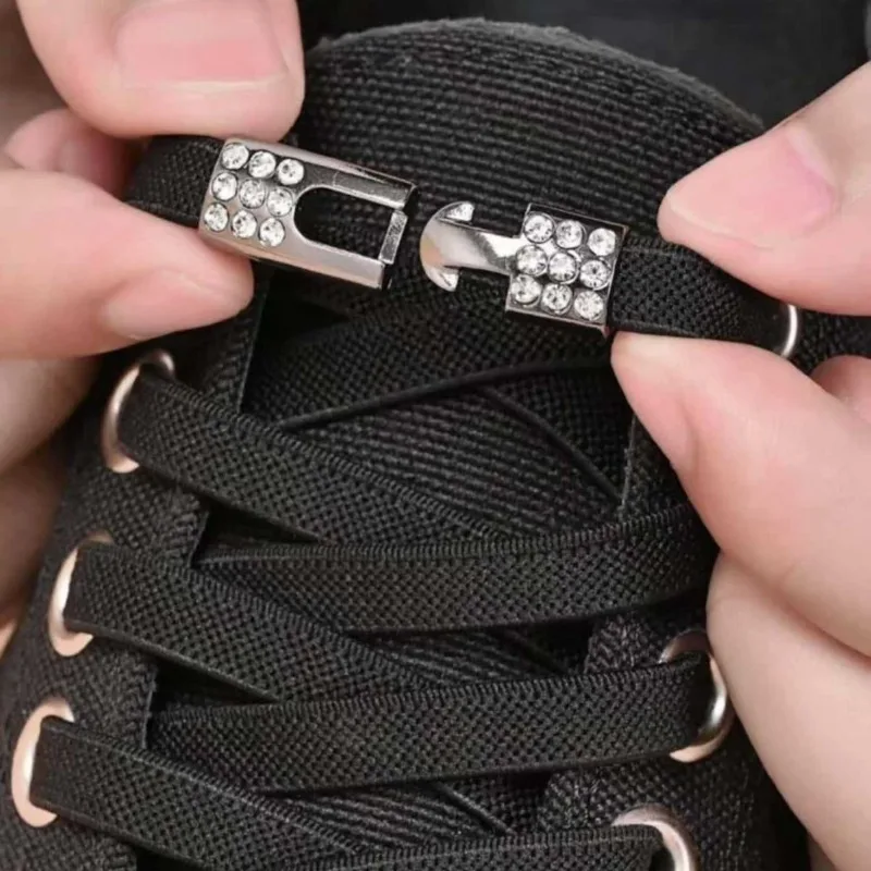 Laziness Free Elastic Shoelace Buckle for Men's and Women's Flat Children's Sports Shoes, No Need To Tie and Fix Artifact