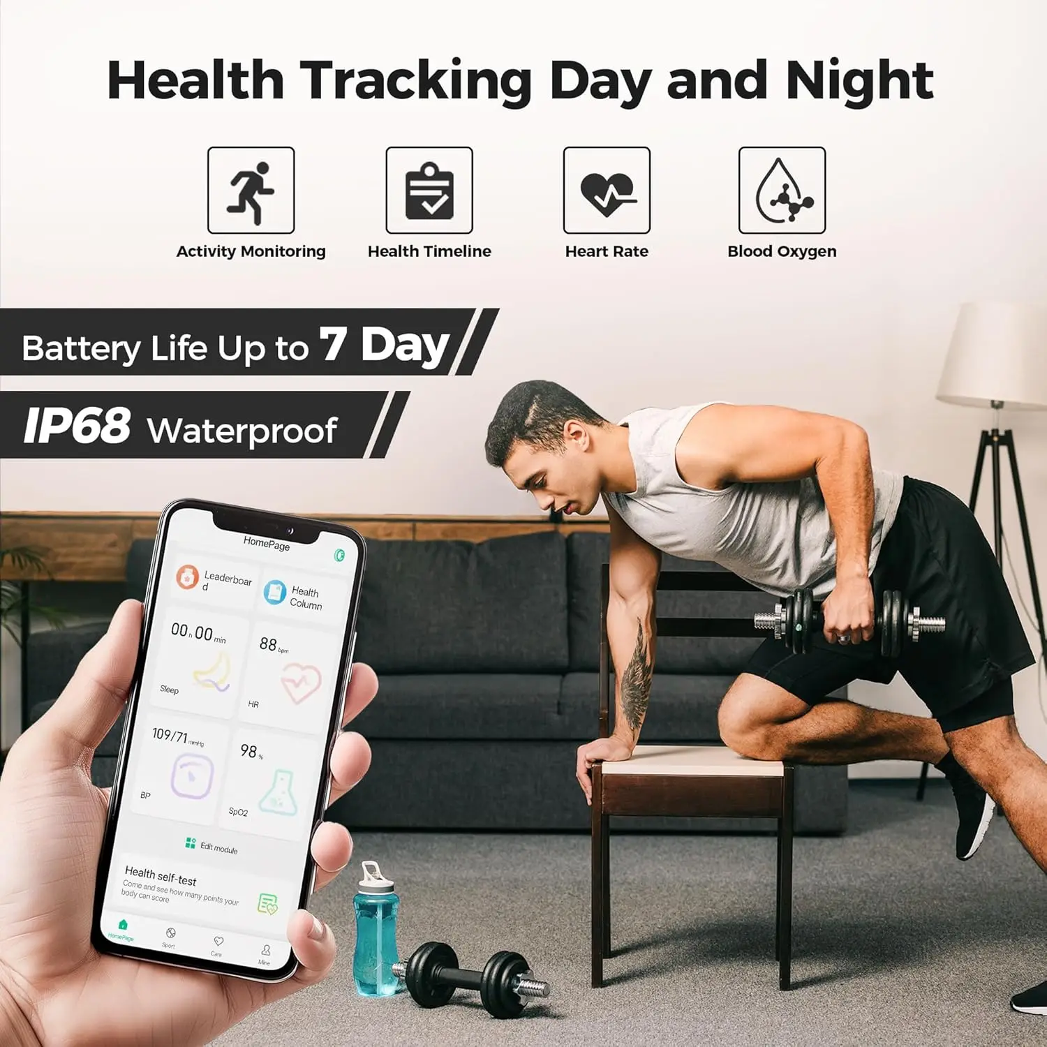 แหวนสมาร์ทสําหรับผู้ชายผู้หญิง NFC Sleep Fitness Step Tracker แหวนสําหรับ Heart Rate/แคลอรี่แหวนบลูทูธ Contact Sensor