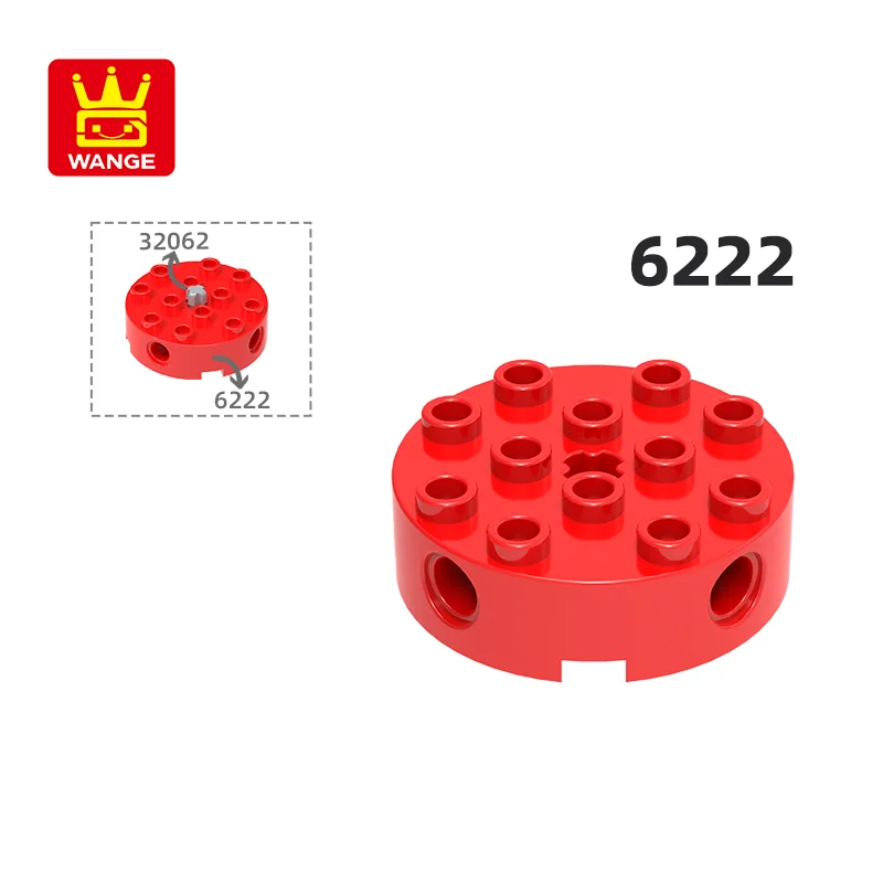 Wange-Essieu central de nuit de construction, accessoires compatibles avec brique, jouets pour enfants, coffret cadeau, 6222 rond, 4x4, 4 trous, 29 pièces par lot