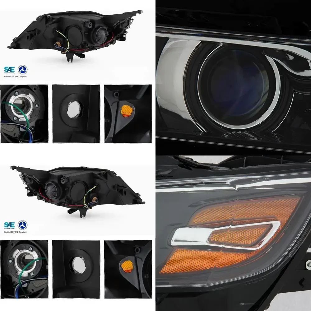 

- Подходит для Chevy Impala 2014-2020 [Halogen Style] Проектор, черные фары, пара водителей, левые + пассажирские правые фары