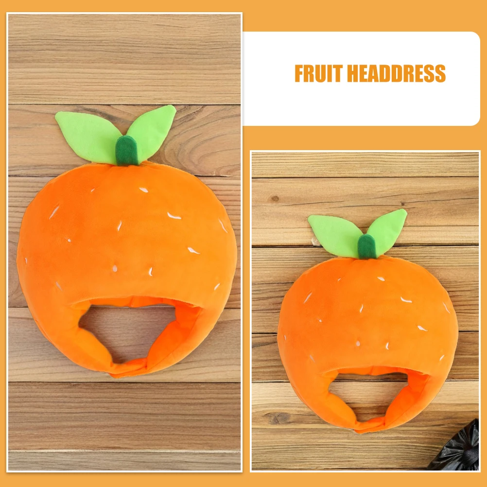 Orange Novelty Cartoon Hat Headwear Costume Props for Photos Booth Fun Photobooth Party Hats Costume Hat