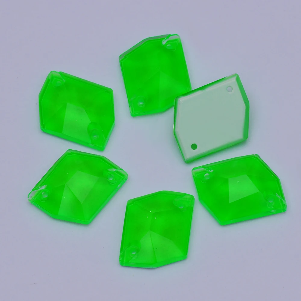 PUBRILEX Neon Cosmic Flatback Strasssteine zum Aufnähen, Glasperlen für DIY-Nähprojekte, Kristalle für Handarbeiten und Kleidungsdekoration – Detail 7