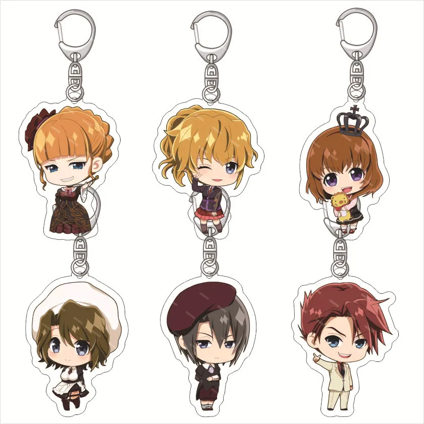 

Anime Umineko When They Cry Acrylic Keychain Jewelry Animation Products Key Chain Bag Charms Creative Pendant Kingring Friends