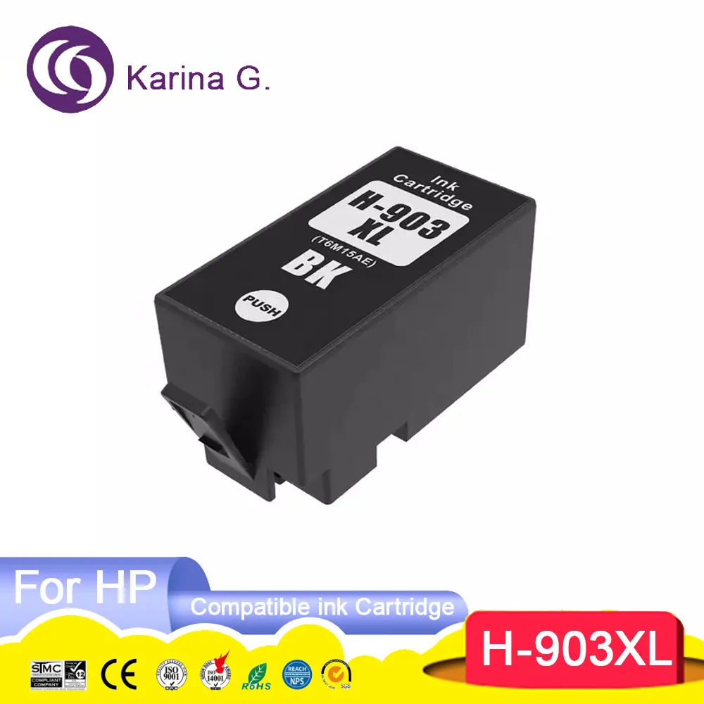 903 907 XL 903XL 907XL Premium Compatible Color Tinta Inkjet Ink Cartridge For HP903 for HP Office jet 6960 6968 6970 Printer