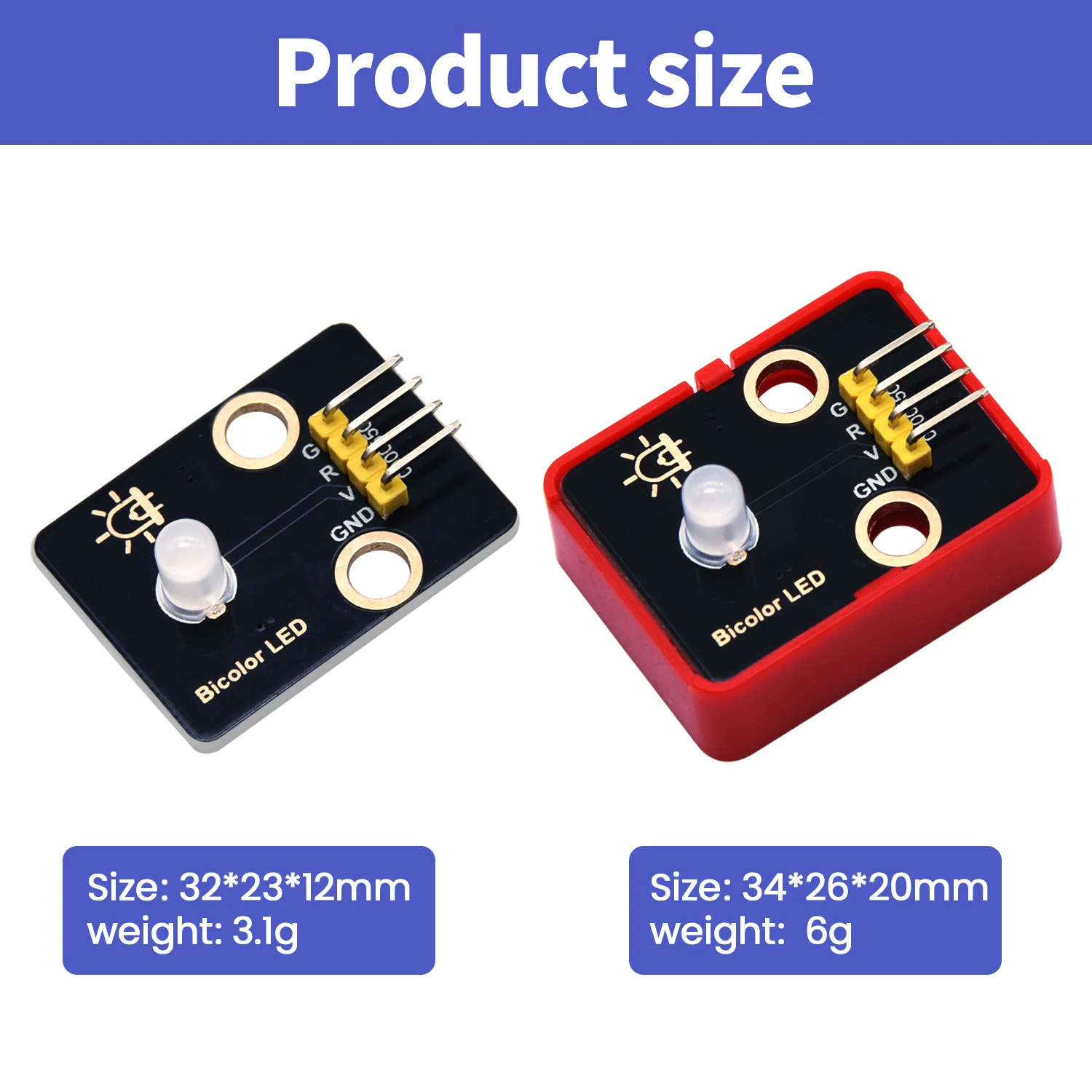 وحدة LED ثنائية اللون باللونين الأحمر والأخضر (الأنود المشترك) لمشاريع Arduino DIY المتوافقة مع كتل Lego DIY المكونات الإلكترونية