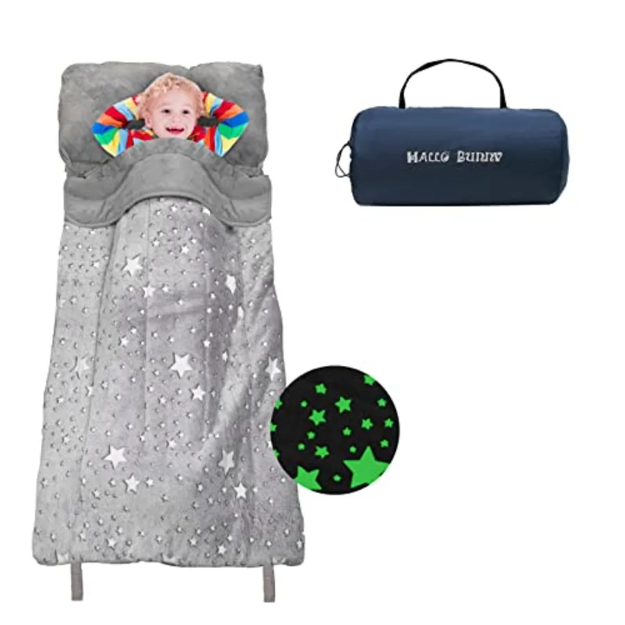 

Sleeping Bag for Girls and Boys Large Sleeping Bag with Pillow Glow in The Dark Slumber Bag Soft and Comfortable for Childern D