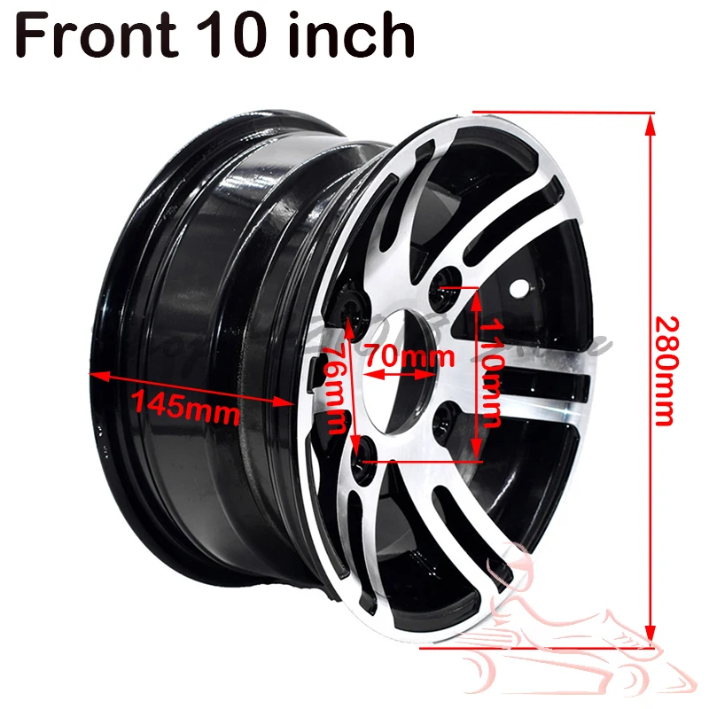 

ATV 10-inch Aluminum alloy front and rear iron wheels for 22x10-10, 23 21 22x7-10 tires four-wheel Atv Go kart wheel parts