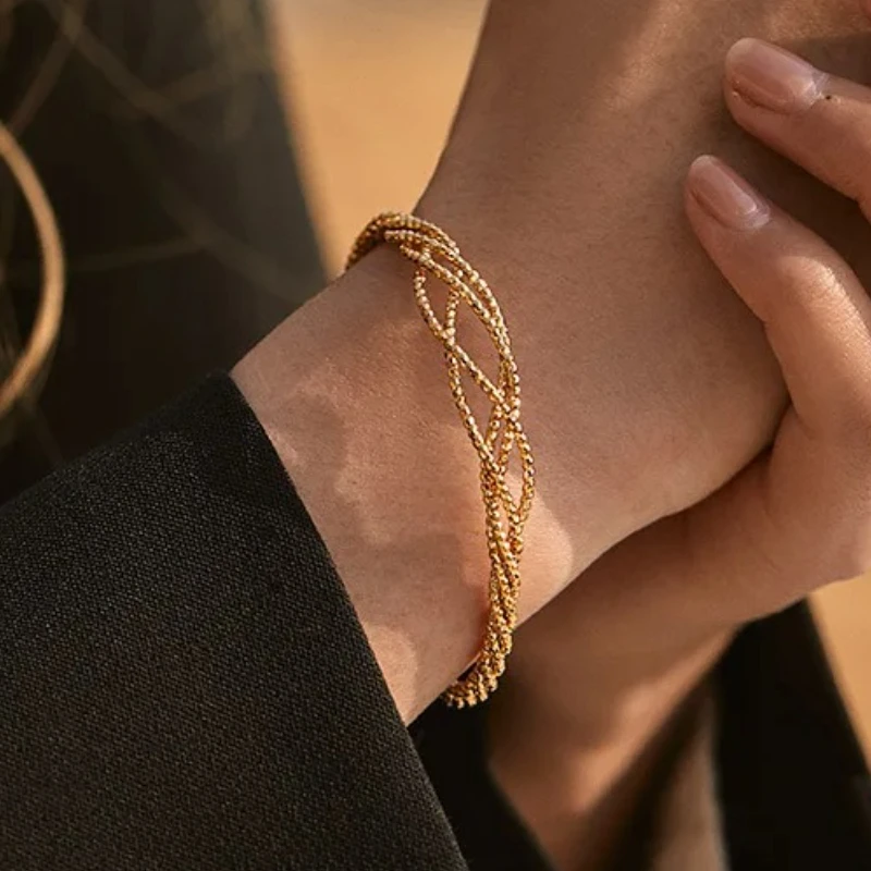 Minimalist Open Cuff Bracelet for Women Stackable Design Sophisticated Business Versatile Wrist Jewelry Accessories OL