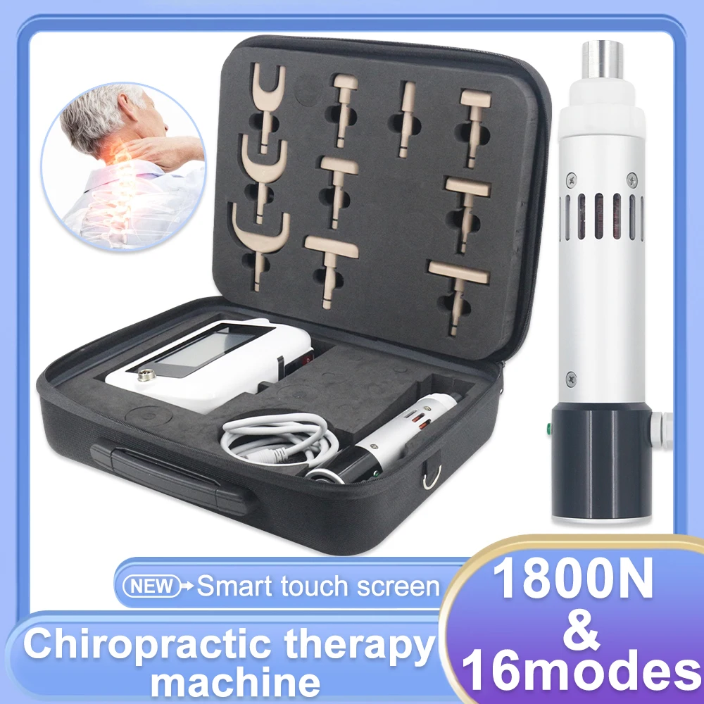 1800N Chiropractic Adjusting Tool New Massage Therapy Spine Correction Tools 10Heads Electric Chiropractic Gun Spinal Adjustment