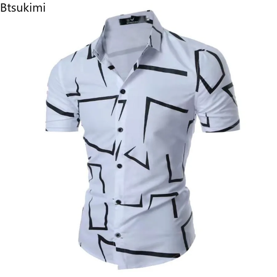 Camisa de manga corta con estampado 3D para hombre, camisa informal Hawaiana de alta calidad para vacaciones, ropa de verano, 2024