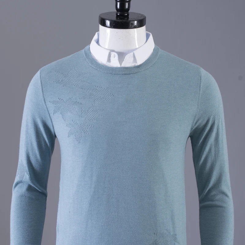 

Высококачественный мужской вязаный ажурный свитер, базовый многослойный свитер, весна-осень, повседневная прямая трубка, длинная све, молодежная мода