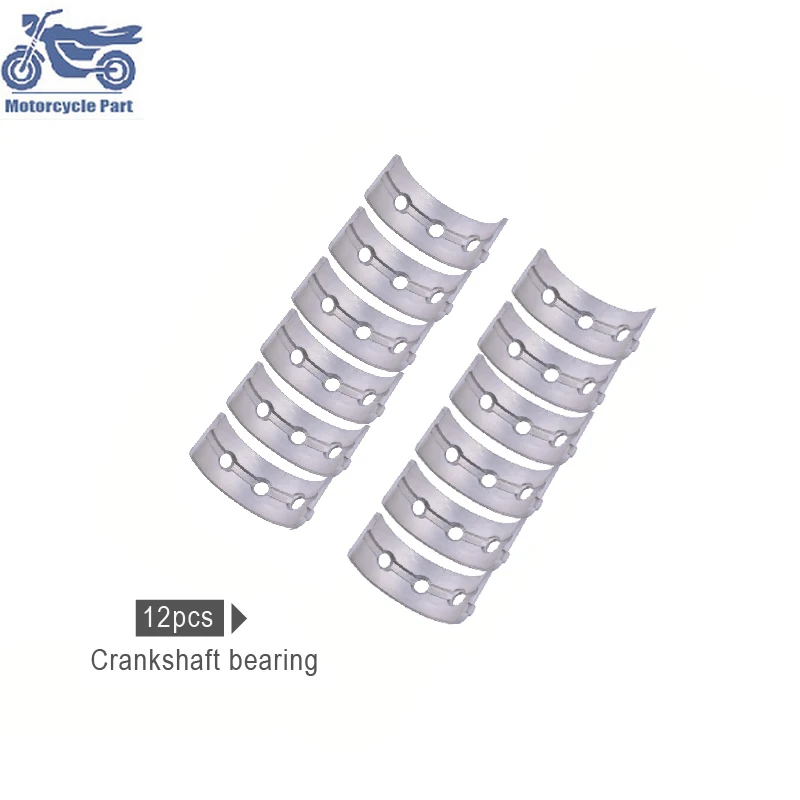 12Pcs Motorcycle Engine Crankshaft Tile Bearing Set STD +25 +50 +75 +100 For Honda VFR400 NC21 NC24 NC30 NC35 VFR400R #c