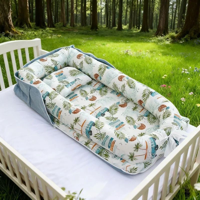 

Новая дышащая переносная люлька-кроватка 2026 года с отстегивающимся чехлом, предотвращающим давление, для новорожденных