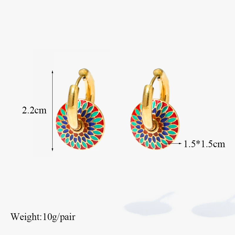 EILIECK 316L Stainless Steel Vintage Hoop Earrings For Women Girl Fashion Waterproof Small Ear Buckle Jewelry Gift Party Bijoux