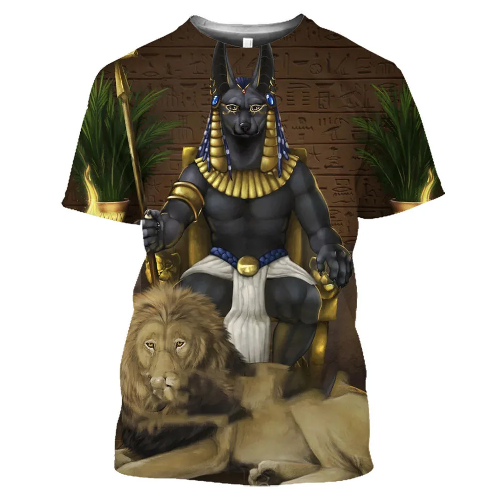 Summer Vintage Egypt Civilization 3D Print T-Shirts Streetwear Men Oversized O-Neck Short Sleeved T Shirt Tees Tops Clothing