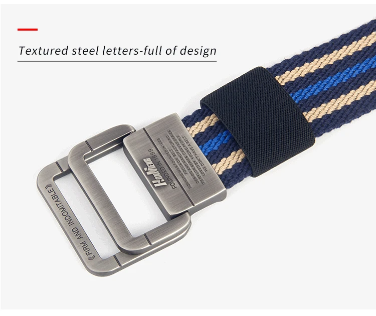 Canvas Belt, Men's Belt, Alloy Double Loop Buckle, Korean Fashion Denim, Teenage Student Pants Belt, Women's Belt