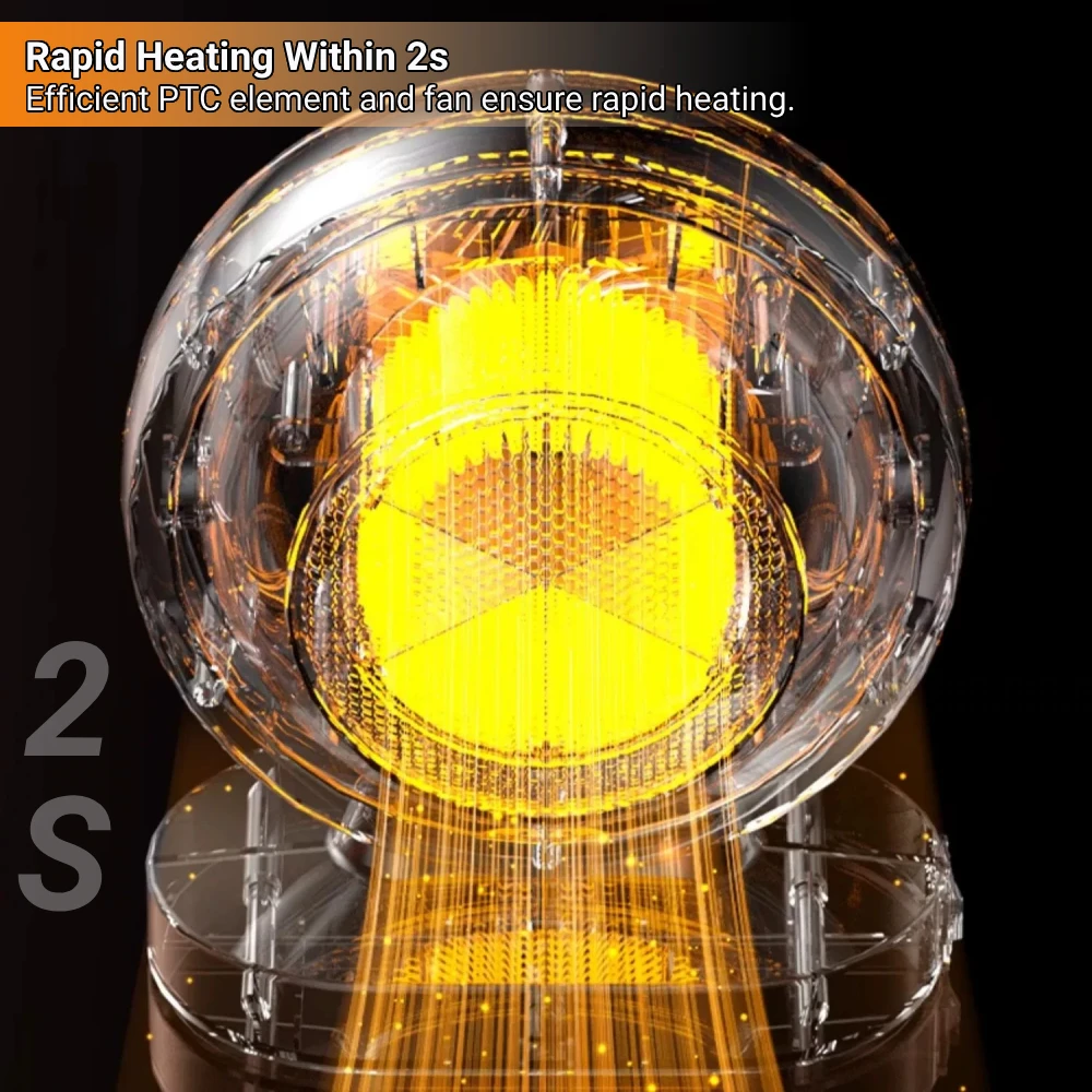 منفاخ الهواء الساخن صغير PTC مروحة ومدفأة سخان كهربائي مراوح التدفئة الحمام مروحة سخانات المحمولة الذكية مروحة ومدفأة للحمام المنزل