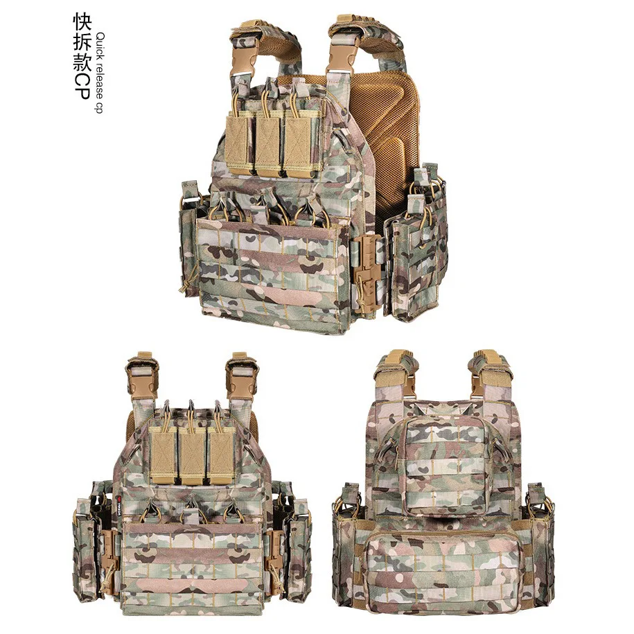 

Tactical Vest Combat Training Assault Plate Carrier Outdoor Hunting Quick Release Buckles Molle Tactical Vest Bag for Men