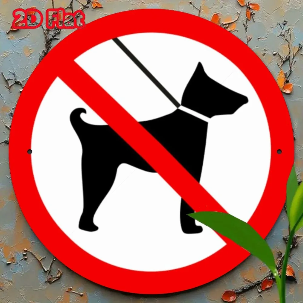 2D-Metallschild, No Dogs Allowed Themendekoration, geeignet für Türdekoration, Wanddekoration, Zuhause, Raumdekoration