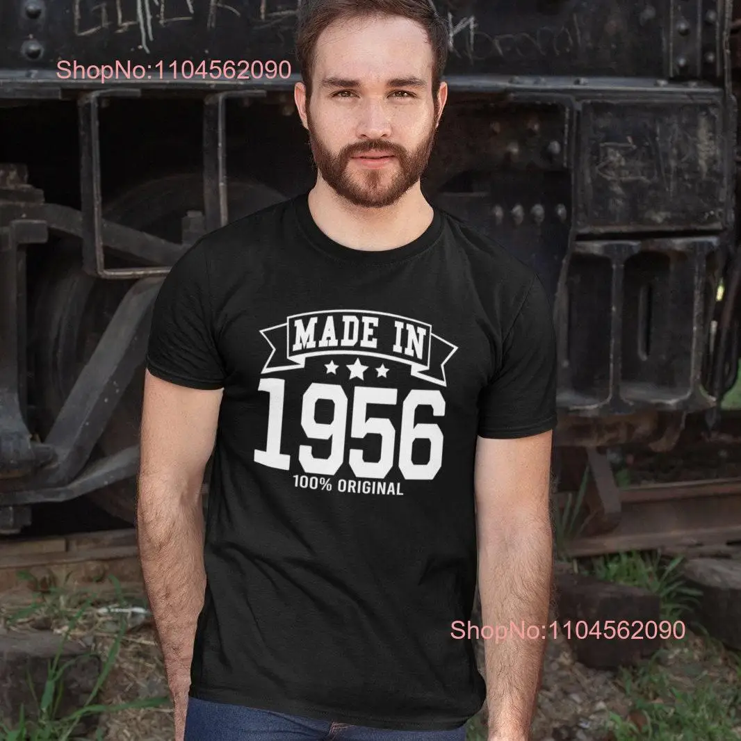 Made in 1956 Birthday T shirt Various Sizes and Colours long or short sleeves