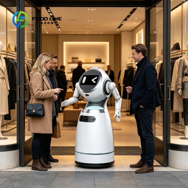 Customized Intelligent Commercial Service Robot Handles Welcoming Security Patrols Facial Recognition Event Welcoming Robot
