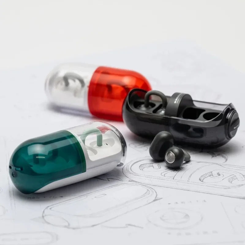 MOONDROP حبوب منع الحمل الموسيقى كبسولة OWS الأذن هوك سماعات لاسلكية بلوتوث 6.0 AI ذكي الحد من الضوضاء الأذن كليب سماعات TWS #5