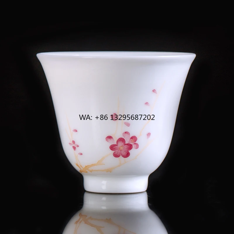 

Цзиндэчжэнь керамическая чашка ручная роспись пастельная сливовая орхидея бамбуковая хризантема китайский фарфор кунг-фу прозрачный чай набор чашек для воды