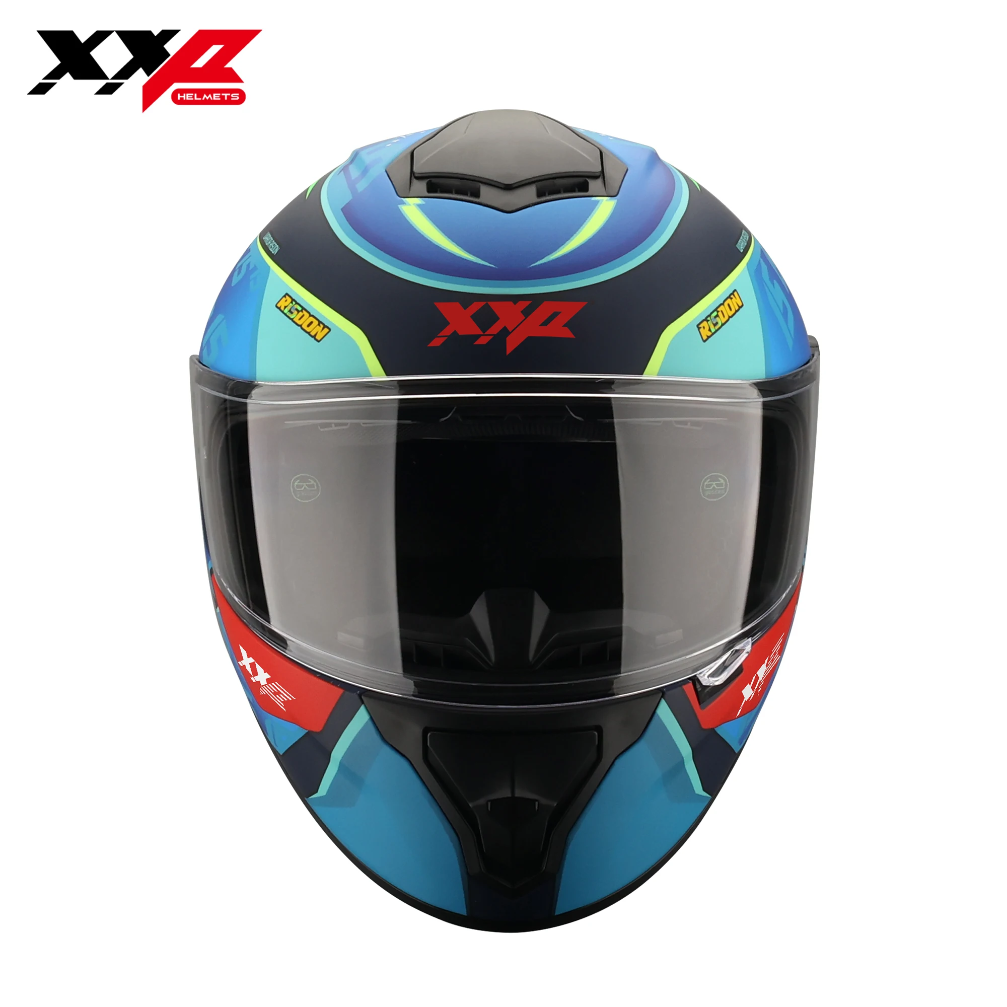 Motocross Helmets Dot Certified Xxp Warrior Matt Full Face Motorcycle Helmet with Double Visors Quick Release Buckle Big Spoiler