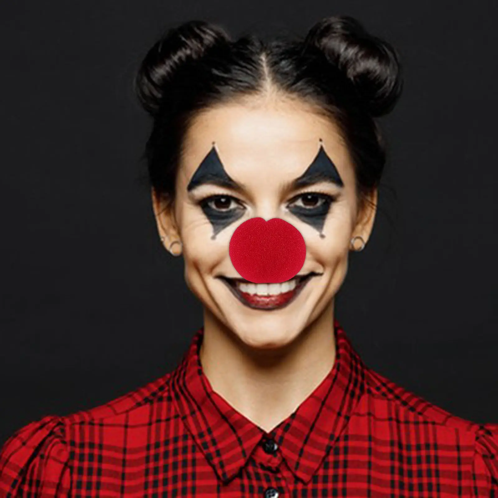 

Red Clown Nose One Size Lightweight Foam Funny Halloween Cosplay Prop for Carnival Masquerade Party Clown Costume Accessories