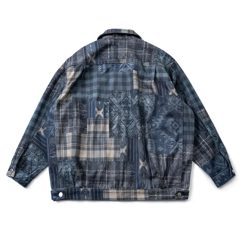 Indian American Retro Ethnic Style Custom Pattern Fabric Spring Autumn Jackets Men's and Women's Coat Trendy