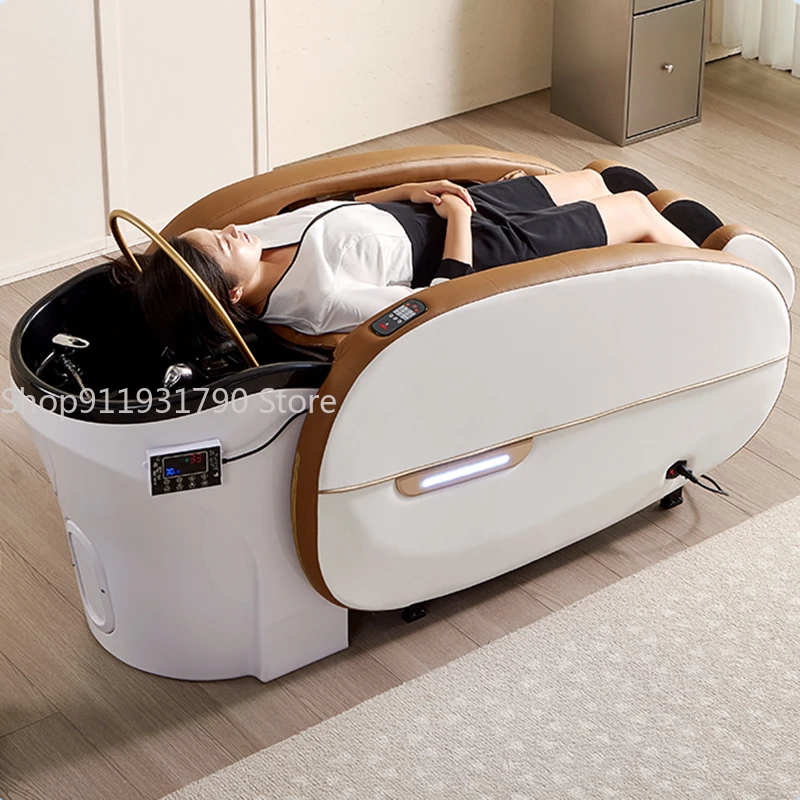 Luxury Massage Hair Washing Bed Stylist Head Spa Shower Chair Japanese Artifact Cama De Champu Salon Equipment MQ50SC