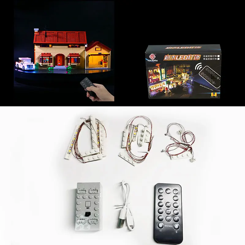 레고 71006 심슨 하우스 호환 LED 조명 키트 16005 DIY 선물 (블록/벽돌/키트/모델 포함되지 않음)