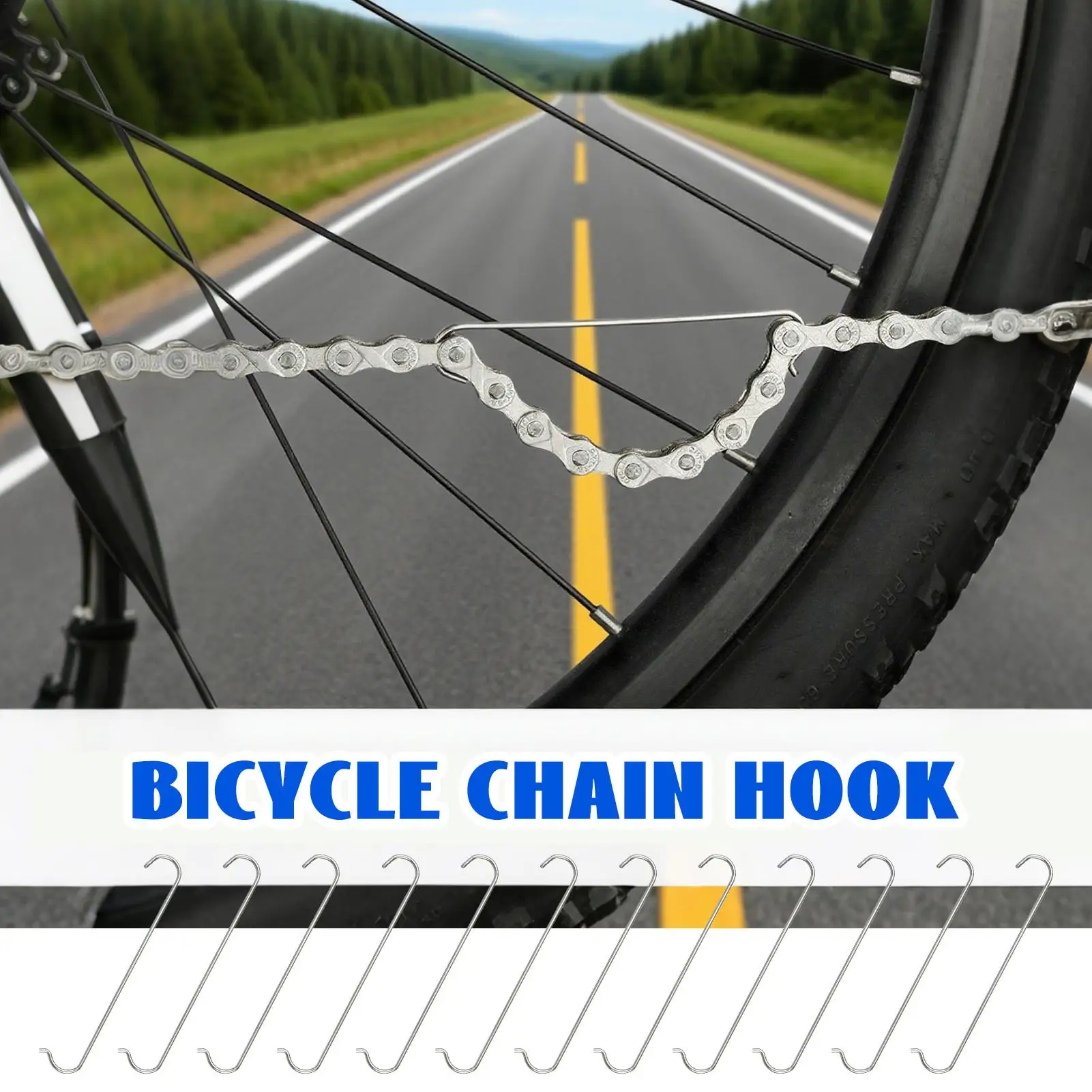 

12pcs /set Bike Chain Hook Bicycle Chains Connecting Aid Tool Stainless Steel Cycling Chain Joint Hook Chain Breaker Tool