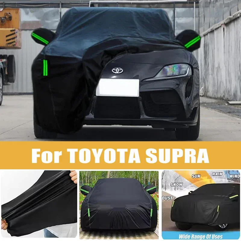 

For TOYOTA SUPRA Full Car Cover Four Seasons Outdoor Sun Anti UV Rain Snow Dust Protection Oxford Cloth Accessories