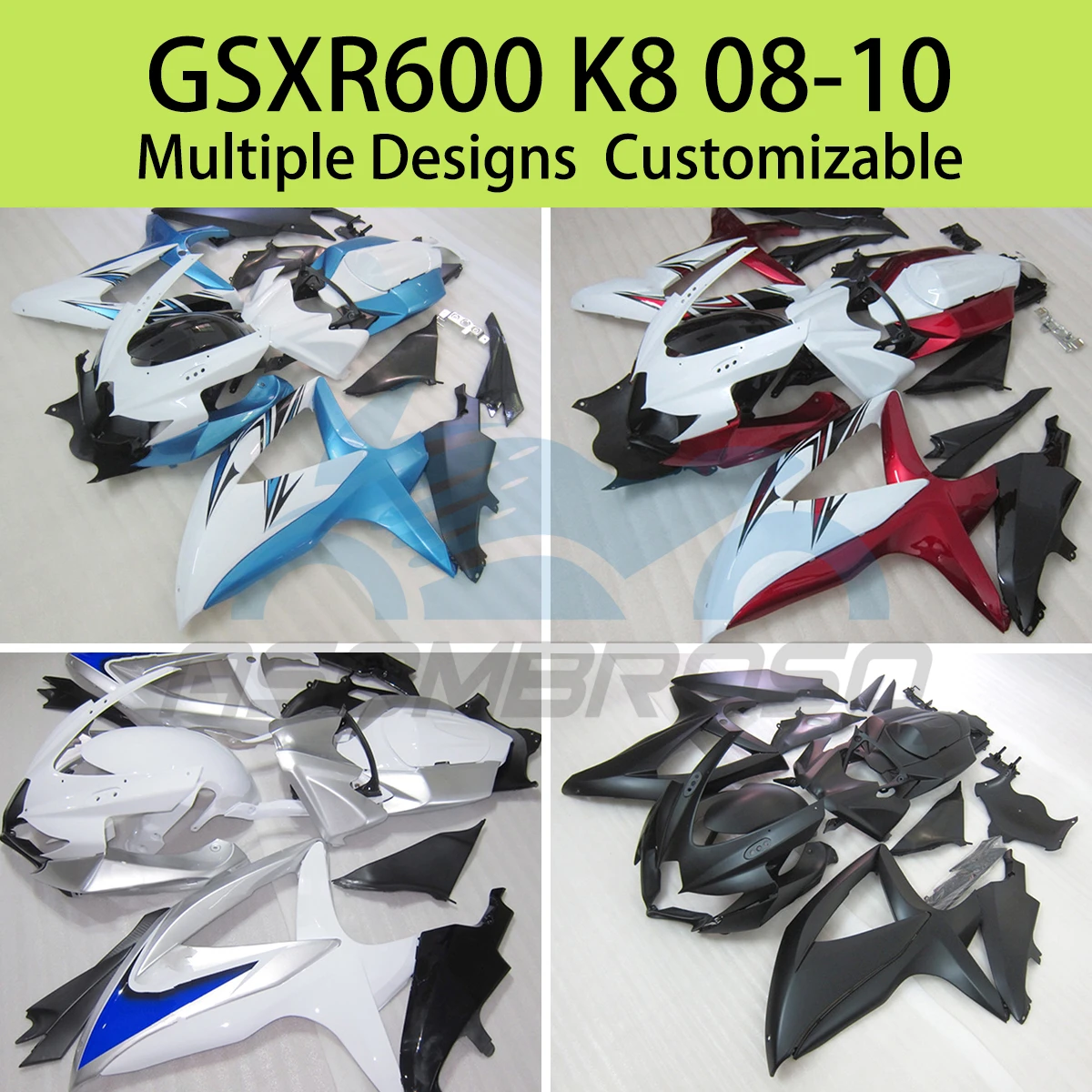 

New Style Fairing Kit for SUZUKI GSXR 600 750 08 09 10 Motorcycle Customized Fairings GSXR600 GSXR750 2008 2009 2010