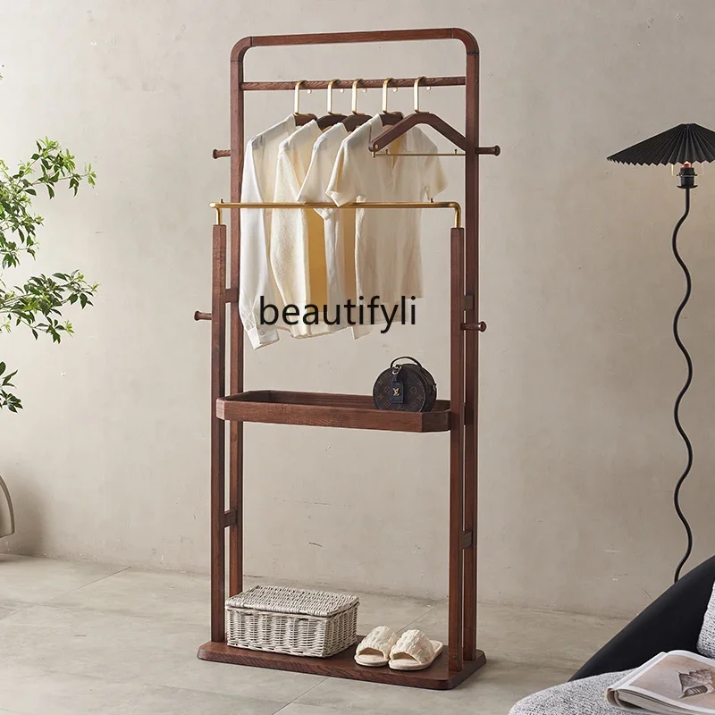 

ss7304 White Wax Adult Coat Rack Living Room Entrance Floor Light Luxury Minimalist Clothes Rack