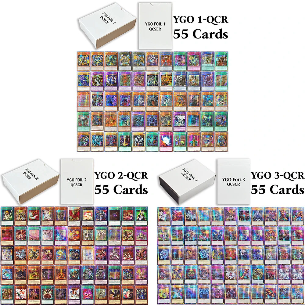165PCS Yu-Gi-Oh!1/2/3 DIY Whole set Proxy Cards QCR Game Rare Collect toys gifts monster cards trap cards and magic Gold cards