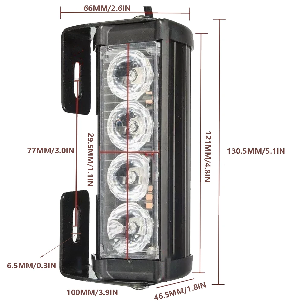 2pcs 12V LED Strobe Lights with Accessories Emergency Flashing Light for Trucks Cars signal Lamp Surface Mount Lighting - Image 5
