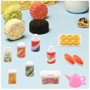 Dolhousse mini bếp không trung thực sau khi trẻ em, phòng ăn tối, thức ăn, nĩa, dao, đĩa, pizza, súp, đẹp, đồ chơi trẻ em, búp bê phụ kiện, 43 pc 8 Bán hàng bán hàng chính của Barbie Búp bê - №1