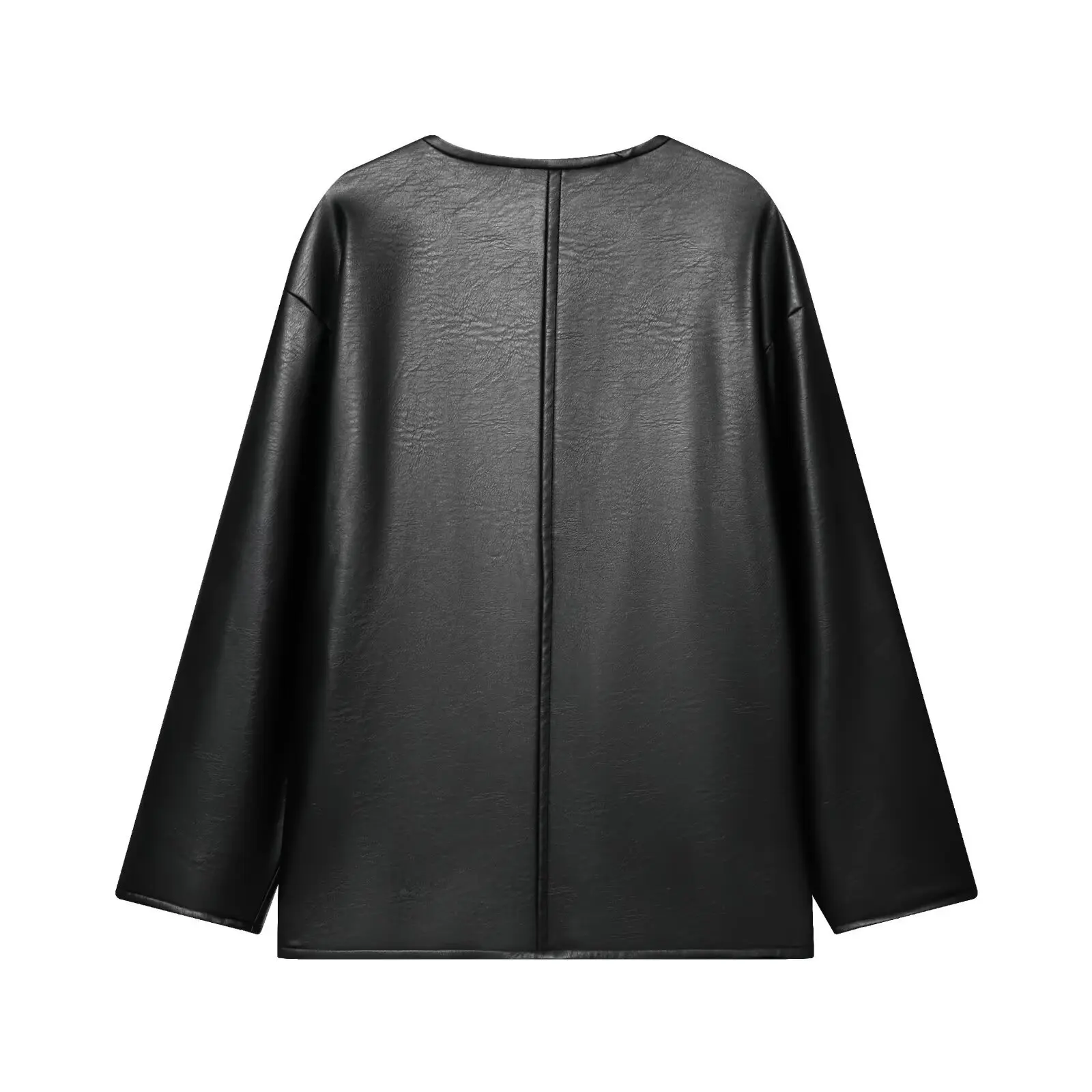 Women's Fashionable Loose-Fit Round-Neck Off-Shoulder New Chinese Style Button-Up Jacket   7CK9