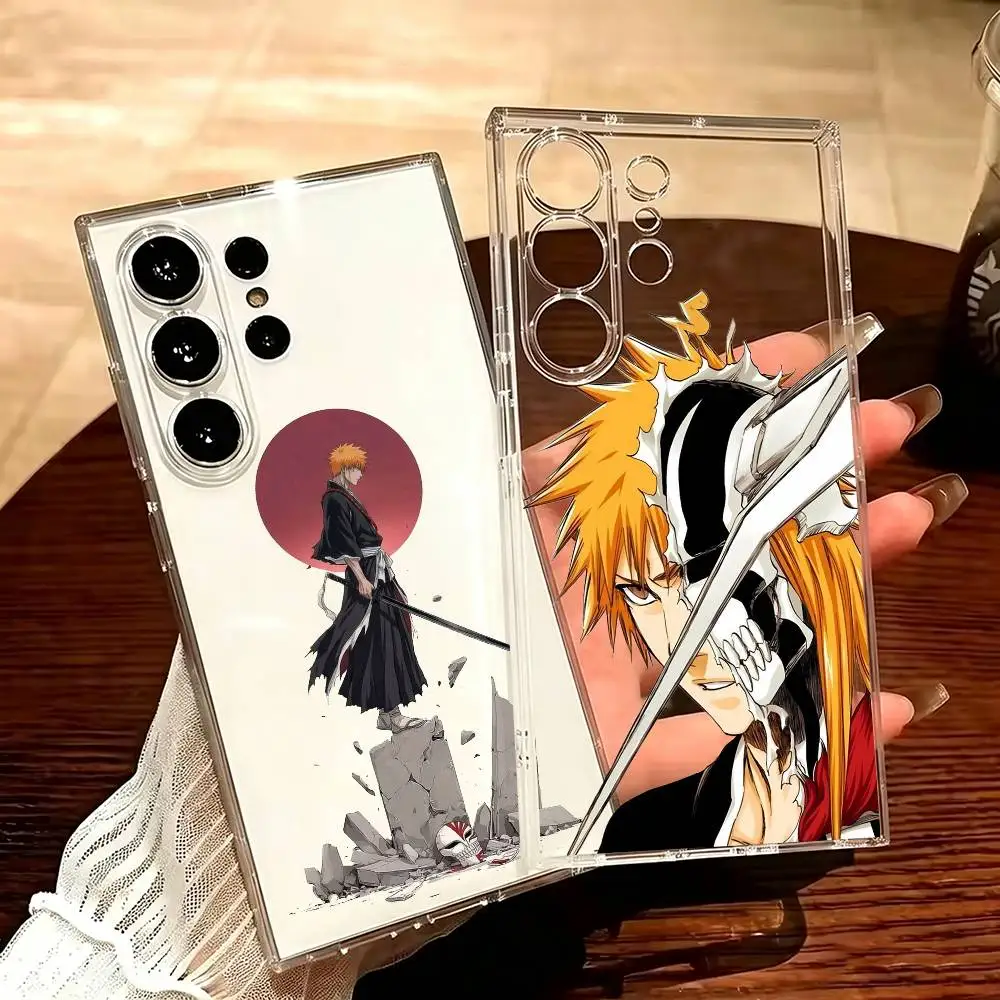 BLEACH-S I-Ichigo Kurosaki Phone Case For Samsung S25,24,23,22,21,20,30,Ultra,Plus,Fe,Lite Transparent Cover