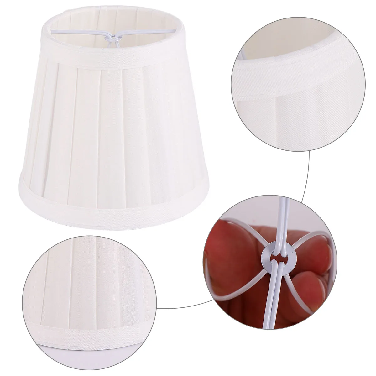 

1pc European Style Lampshade Foldable Cloth Lamp Shade Decorative Chandelier Home Light Cover Bedside Ceiling Wall Cloth Lamp