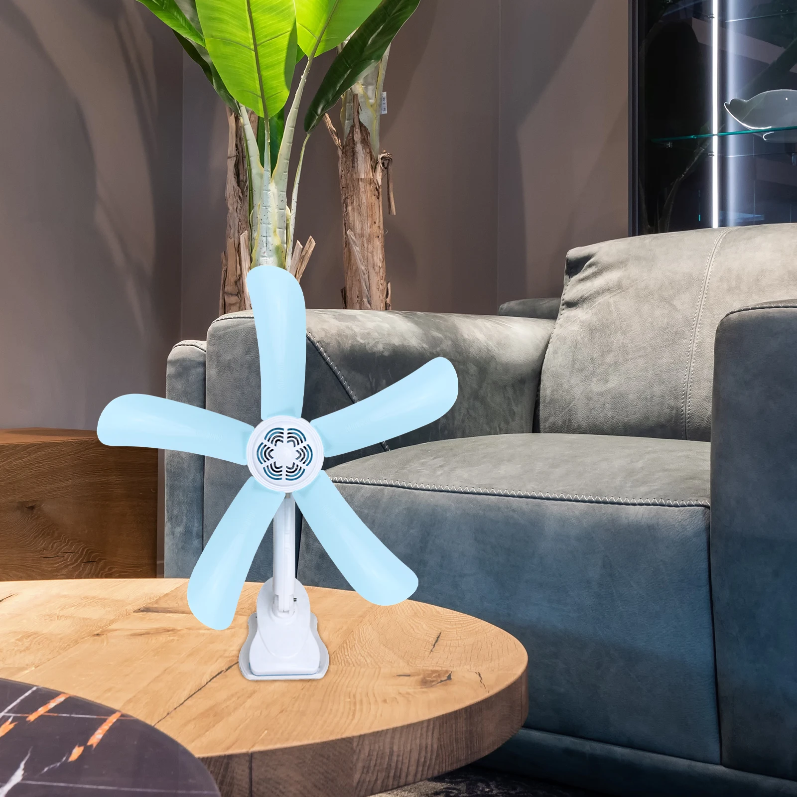 

10pcs Fan Blades Plastic Durable Eco Friendly Mini Accessories Replacement Blue Portable Lighting Attachments