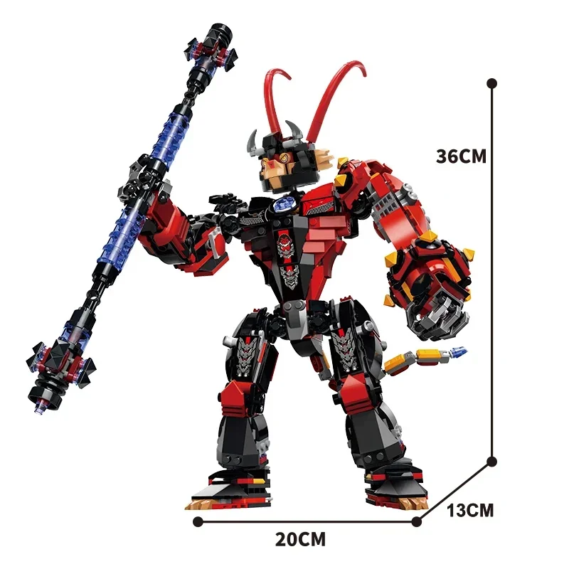 2023 New 1006pcs Monkie Kid Series Macaques Mech Building Blocks with Figures Monkey King Robot Mecha Bricks Toys for Boys Gifts