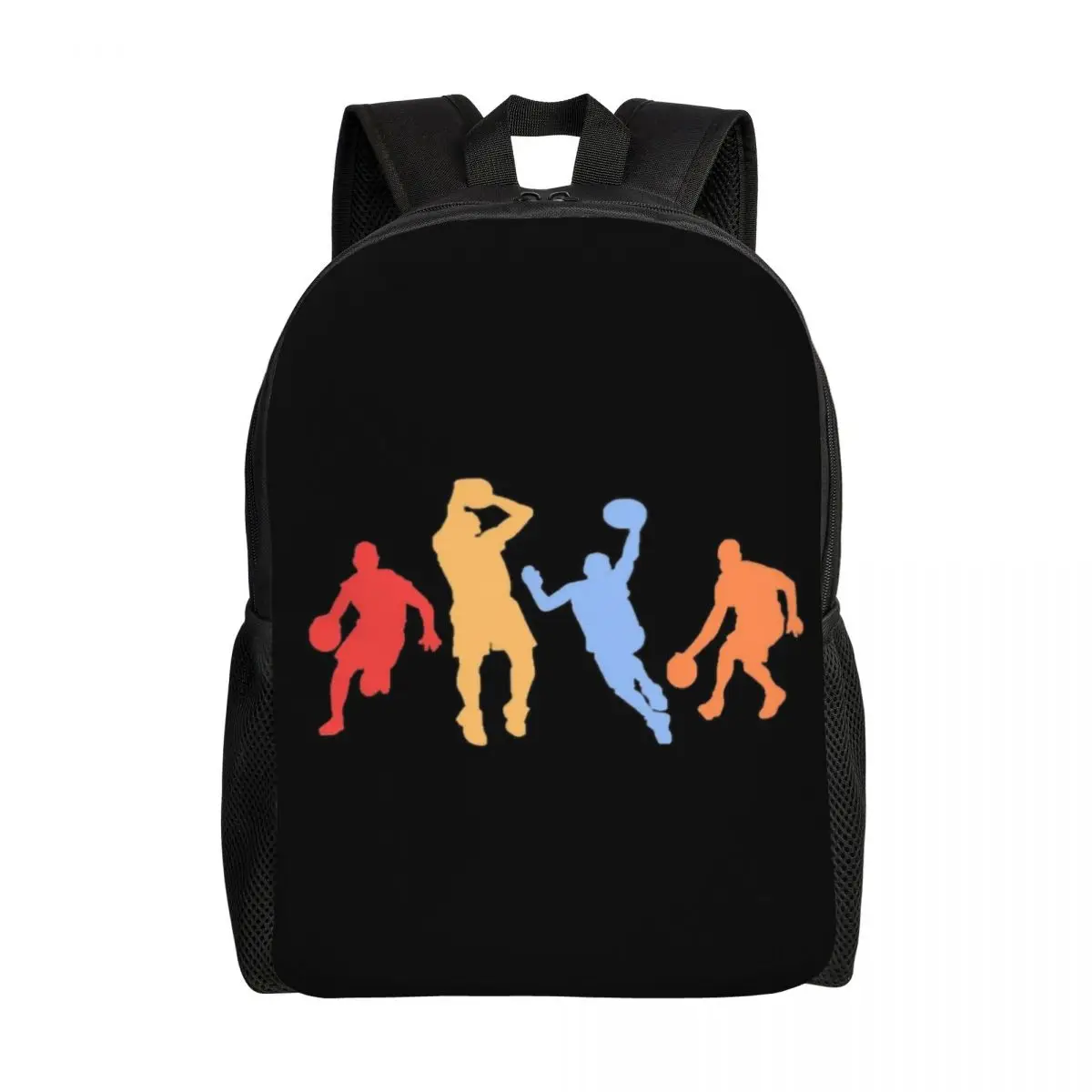 

Retro Vintage Colors Basketball Players Backpacks for Boys Girls Sports College School Travel Bags Bookbag Fits 15 Inch Laptop