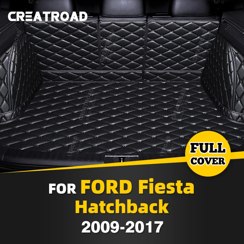 

Коврик для багажника с полным покрытием для Ford Fiesta Hatchback 2009-2017, 16, 15, 14, 13, 12, 11, 10, чехол для автомобиля, протектор салона, аксессуары