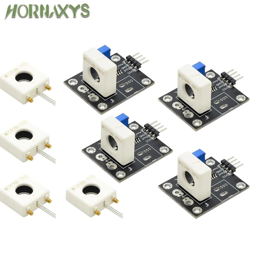 WCS1700/1800/1600/1500 Hall Vurrent Sensor Adjustable 35A/70A /100A /200Ashort Circuit Overcurrent Protection Module