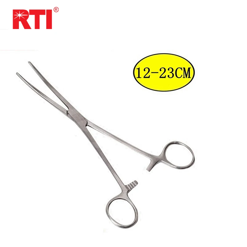 RTI 7-8Hemostat Hook Removing Fishing Gear Pliers Stainless Steel Curved Tweezers Hook taking Tripping Gear Fishing Tackle Lure