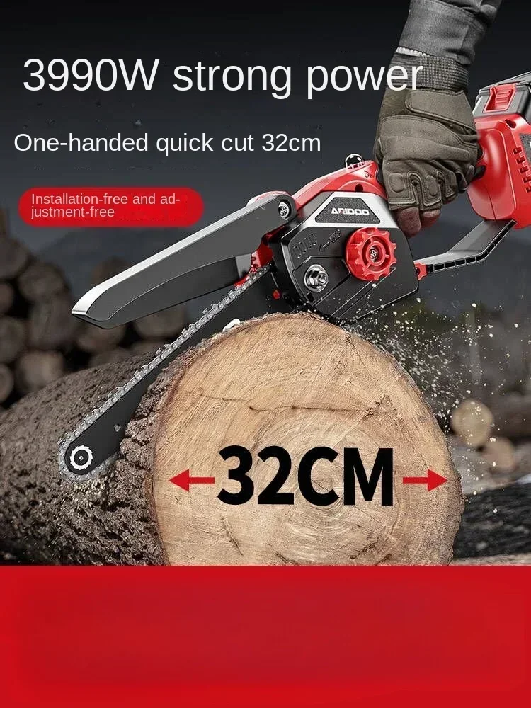 Advanced Rechargeable Lithium-ion Electric Saw for Cutting Trees, Small and Portable, One-handed Operation