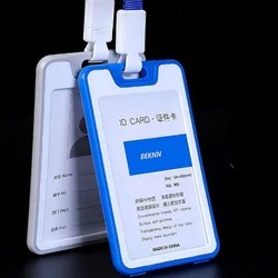 Work Card Bus Pass Card Case ID Tag Cover Plastic Name Badge Holder Working Permit Employee's Card Sleeve Protector Case